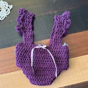 Purple Crochet Kids overalls
